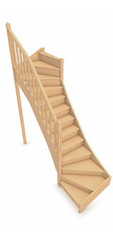 Escalier 1/4 tournant en S